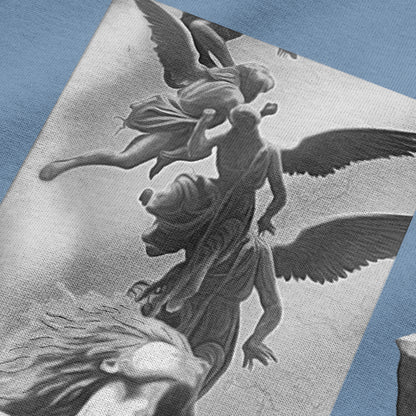 Oversized Streetwear T-Shirt – Fall of Faith Sculpture Artwork | BLAACK
