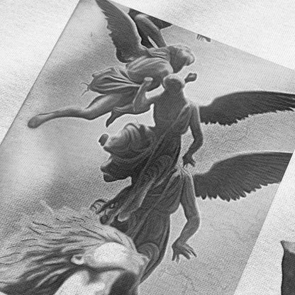 Oversized Streetwear T-Shirt – Fall of Faith Sculpture Artwork | BLAACK