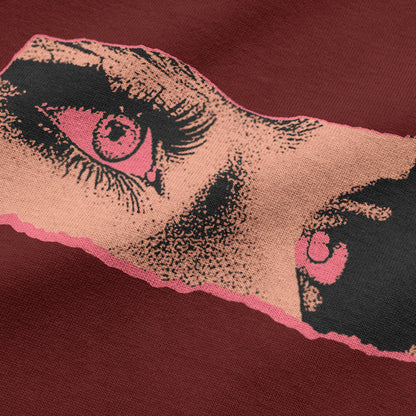 Oversized Streetwear T-Shirt – All Eyez On Me Red Graphic | BLAACK