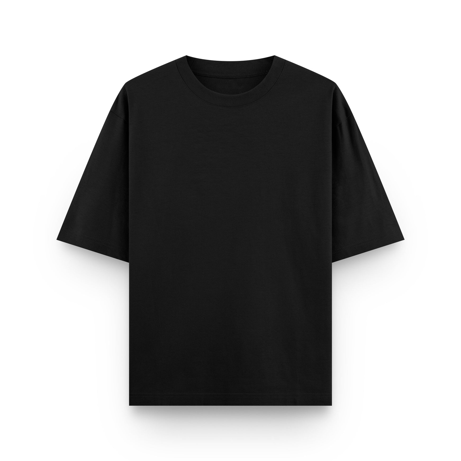 Oversized black cotton streetwear t-shirt front view by BLAACK