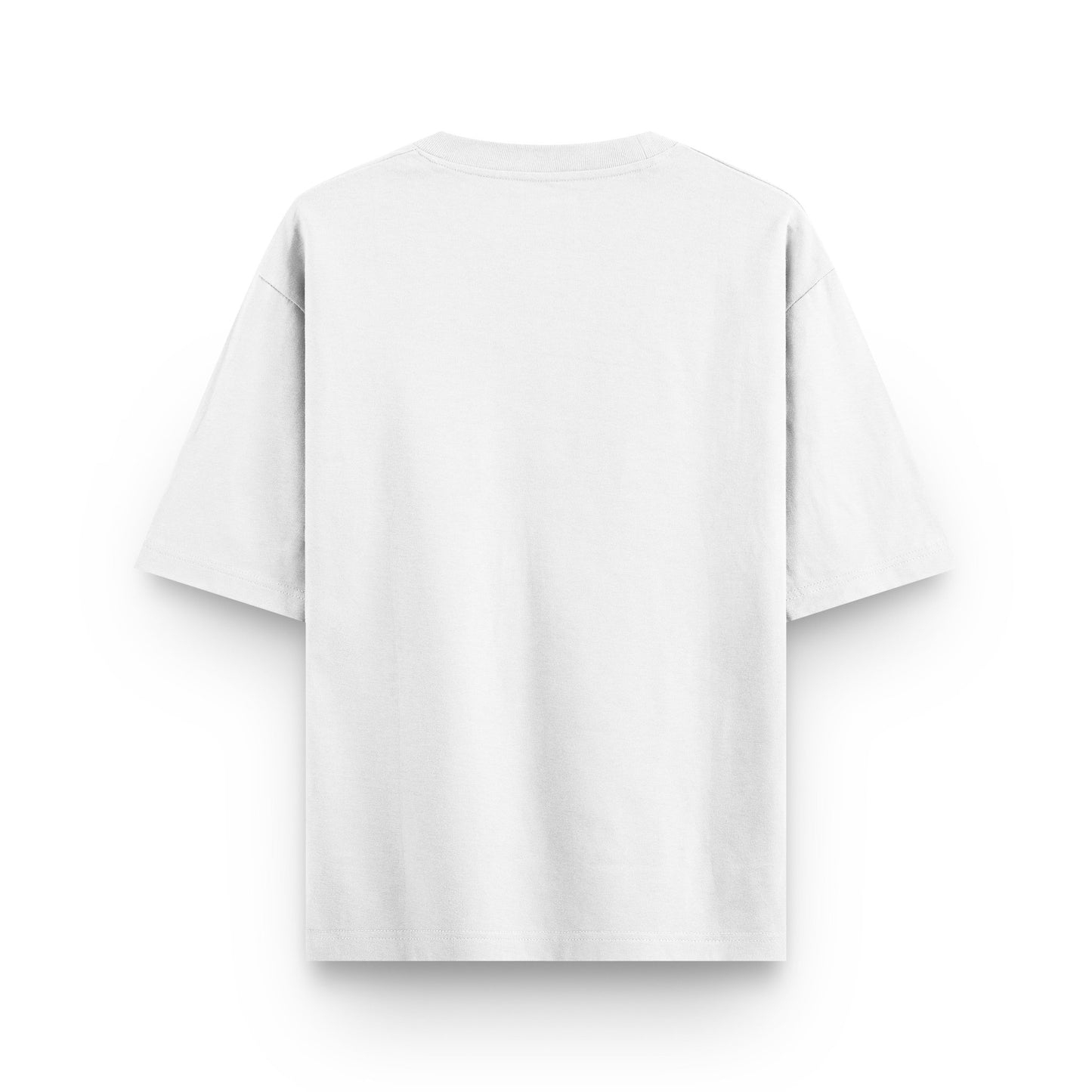 oversized white cotton streetwear t-shirt back view by BLAACK