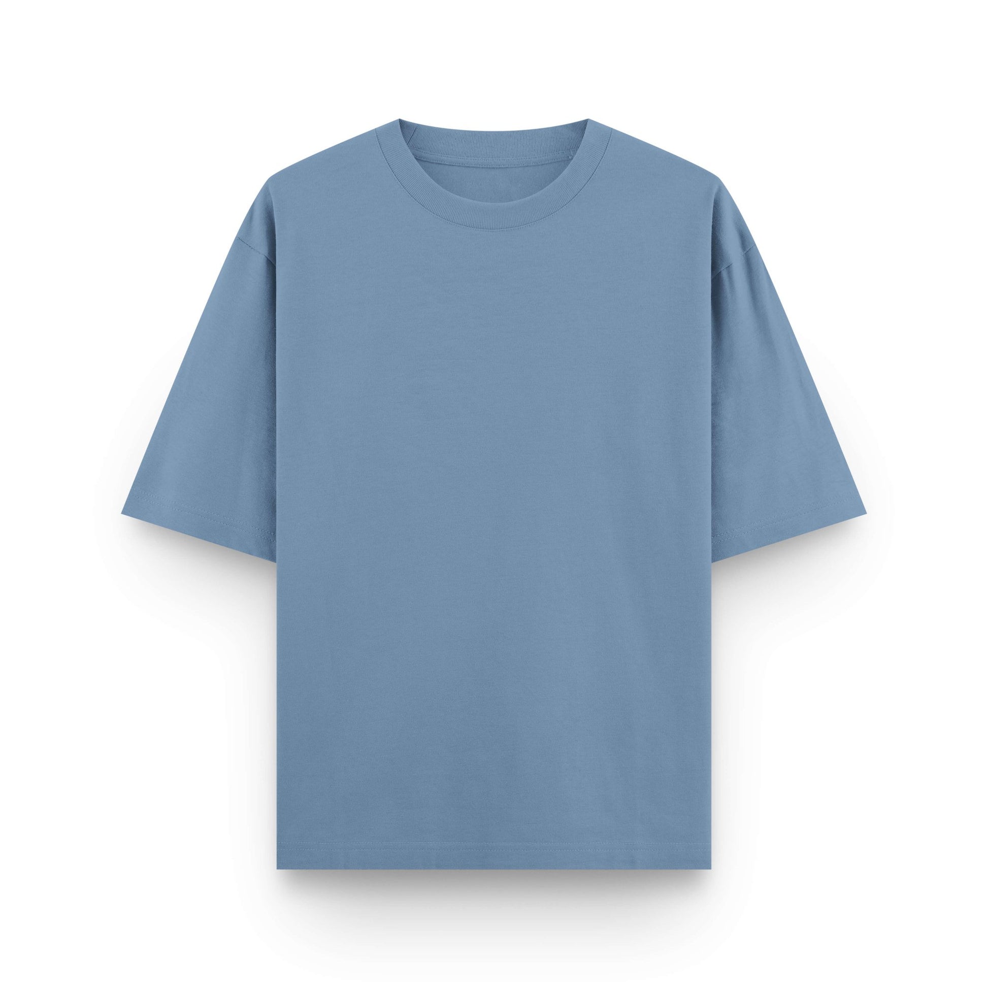 Plain oversized urban melange cotton streetwear t-shirt front view by BLAACK