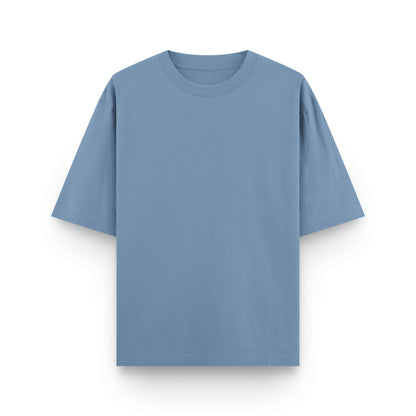 Plain oversized urban melange cotton streetwear t-shirt front view by BLAACK