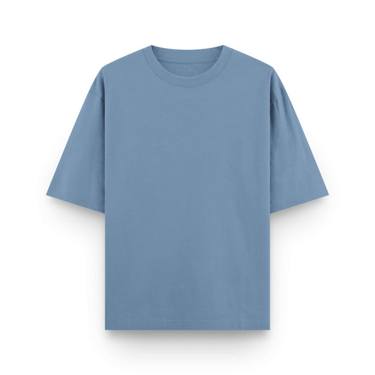 Plain oversized urban melange cotton streetwear t-shirt front view by BLAACK